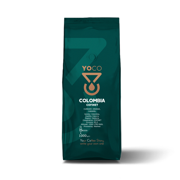 YoCo Colombia Cofinet Espresso specialty coffee beans, 1kg